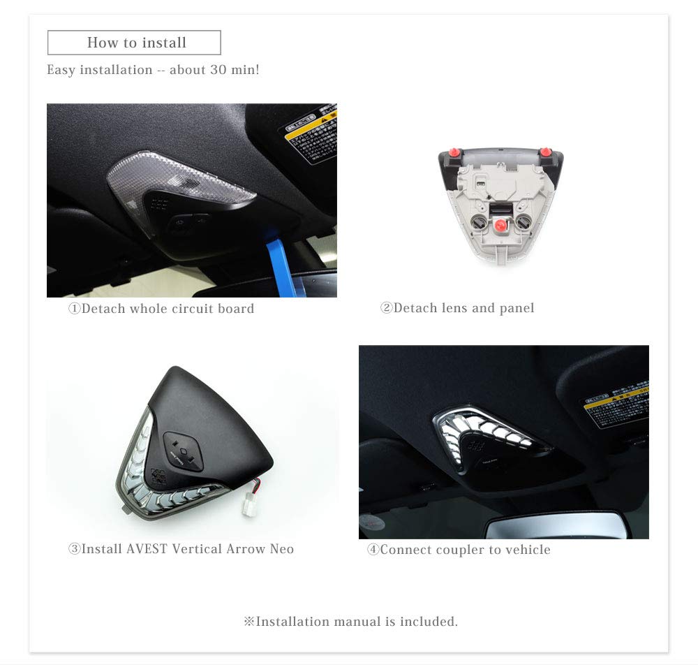 Amazon | C-HR LED ルームランプ ユニット AVEST Vertical Arrow Neo